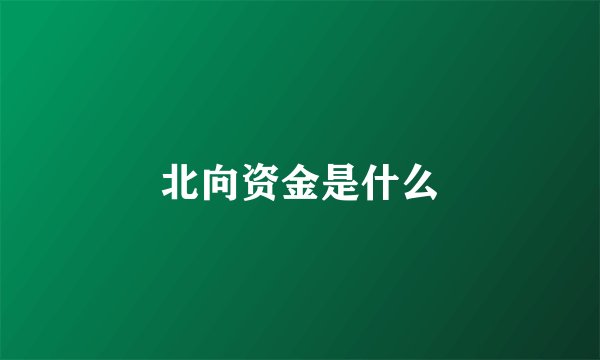 北向资金是什么