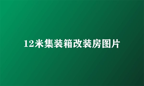 12米集装箱改装房图片
