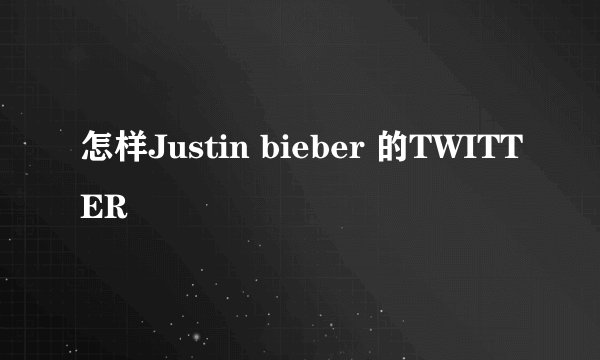 怎样Justin bieber 的TWITTER