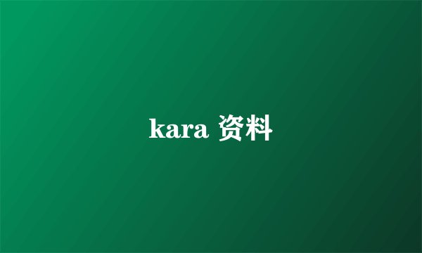 kara 资料