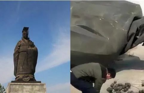 秦始皇铜像被吹倒:为什么会被吹倒