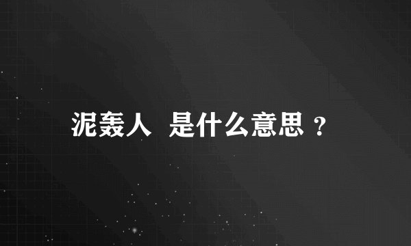 泥轰人  是什么意思 ？