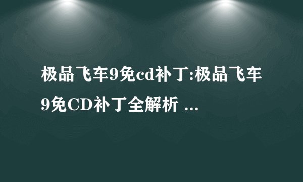 极品飞车9免cd补丁:极品飞车9免CD补丁全解析 极速游戏体验的新篇章
