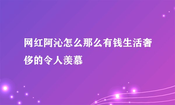 网红阿沁怎么那么有钱生活奢侈的令人羡慕