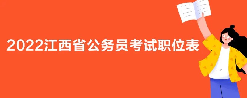 2022江西省公务员考试职位表