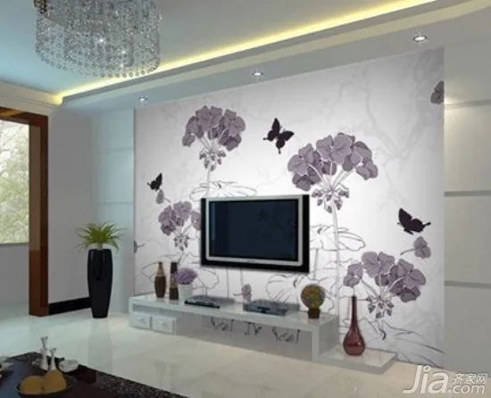 电视背景墙墙绘