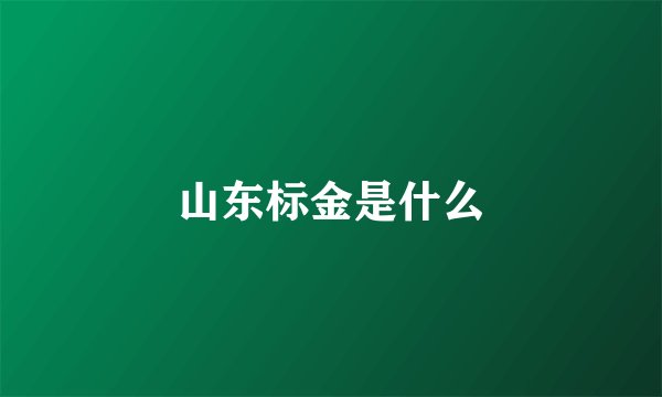 山东标金是什么