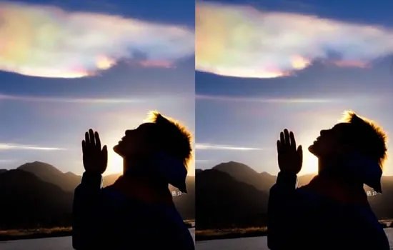 宁静拍到了七彩祥云 在哪拍的竟然那么美