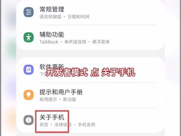 三星开发者选项怎么开