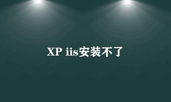 XP iis安装不了