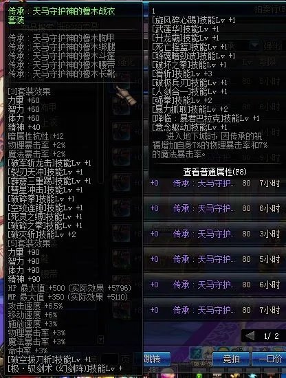 DNF天马套给哪个职业好 DNF天马守护神套对什么角色提升大