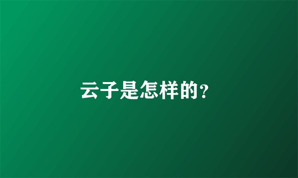 云子是怎样的?