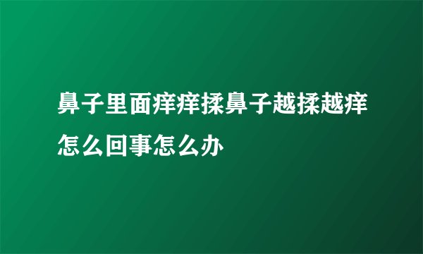 鼻子里面痒痒揉鼻子越揉越痒怎么回事怎么办