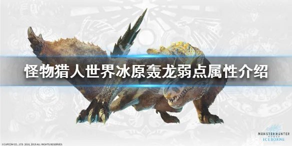 《怪物猎人世界冰原》轰龙弱点属性介绍 轰龙弱什么属性