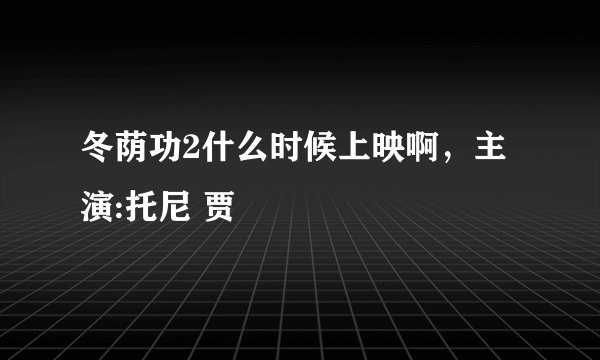 冬荫功2什么时候上映啊，主演:托尼 贾