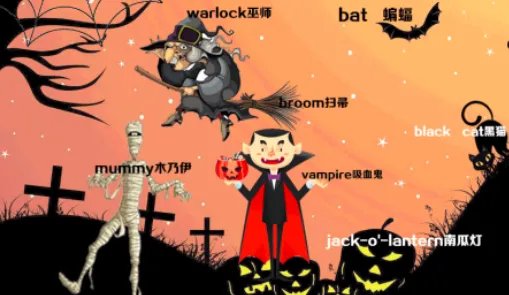 关于万圣节的英语单词有什么？