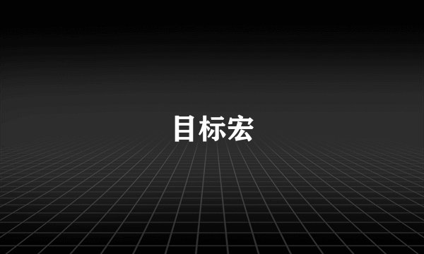 目标宏