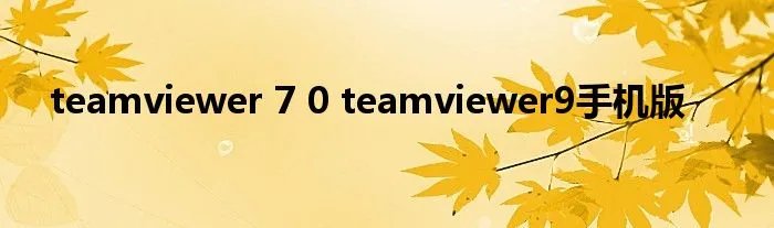 teamviewer 7 0 teamviewer9手机版
