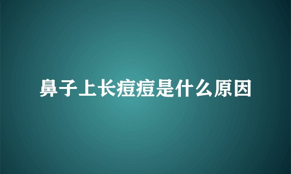 鼻子上长痘痘是什么原因
