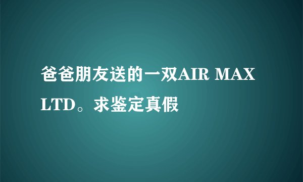 爸爸朋友送的一双AIR MAX LTD。求鉴定真假