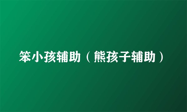 笨小孩辅助（熊孩子辅助）
