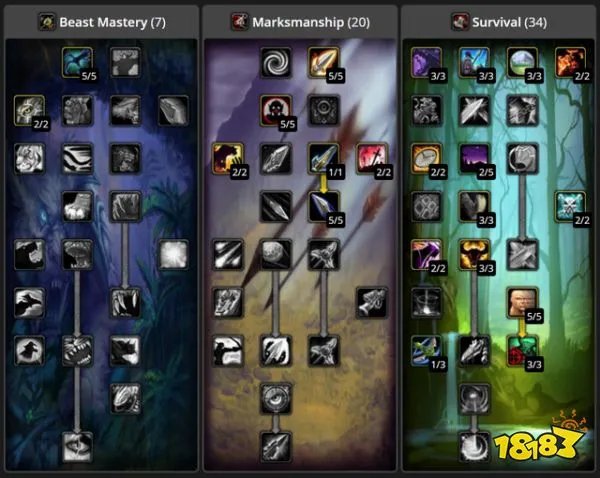 魔兽世界tbc射击猎人天赋加点推荐 tbc射击猎人天赋怎么点