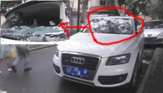 快递员怒砸奥迪车：为什么这么激动详情及画面曝光