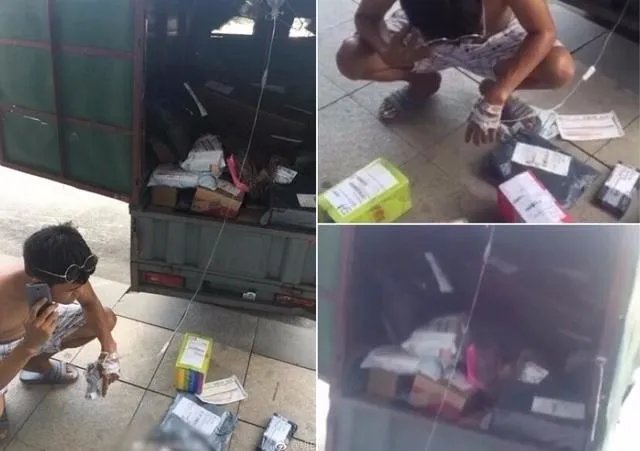 小哥打点滴送快递是什么情况？