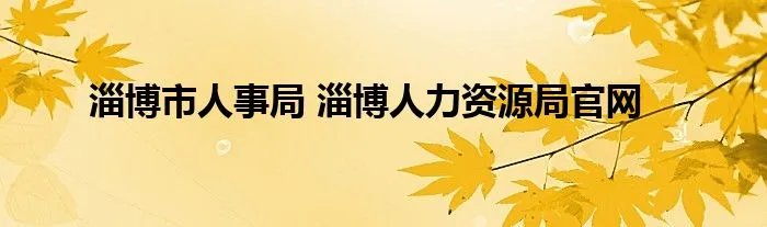 淄博市人事局 淄博人力资源局官网