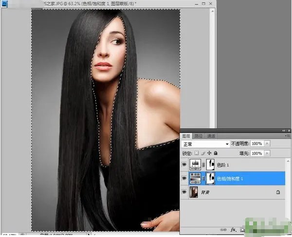 PS如何把头发P得真实些