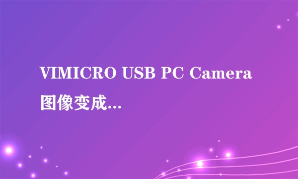 VIMICRO USB PC Camera图像变成黑白的了 怎么调整?