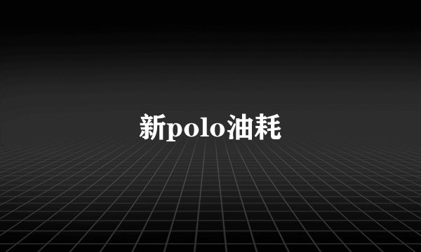 新polo油耗