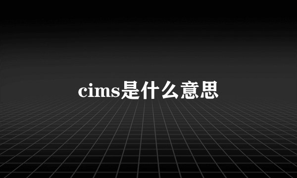cims是什么意思