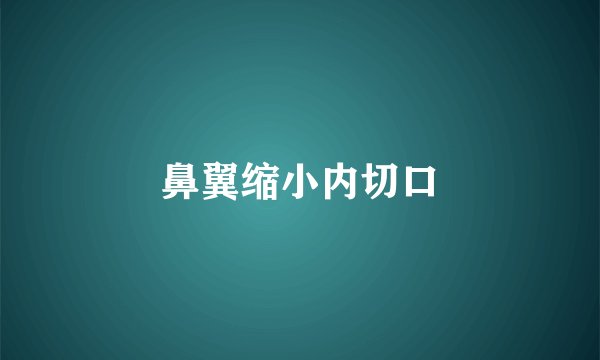 鼻翼缩小内切口