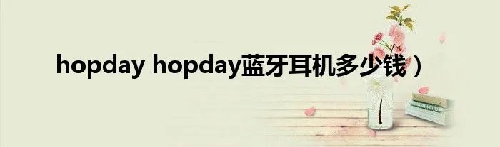 hopday hopday蓝牙耳机多少钱)