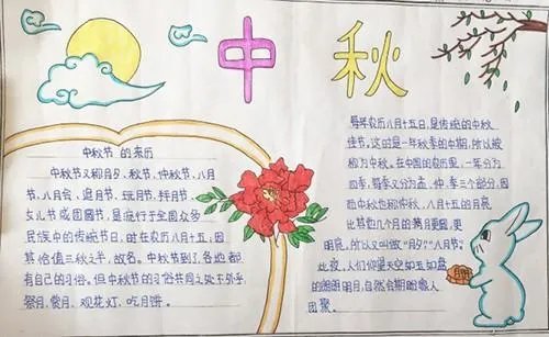 中秋节手抄报简单又好画字又少