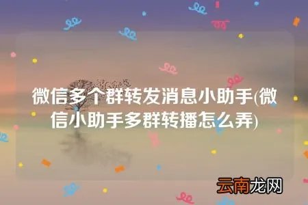 微信小助手多群转播怎么弄 微信多个群转发消息小助手