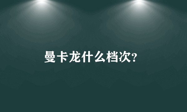 曼卡龙什么档次？