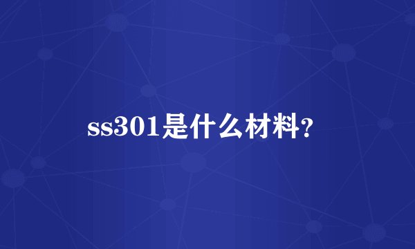 ss301是什么材料？