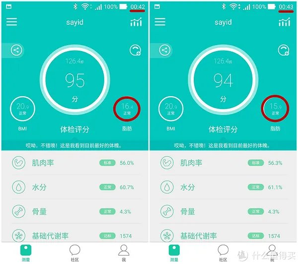 家用BMI监测：YUNMAI 云麦好轻 Color智能体脂秤使用报告书
