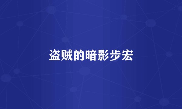 盗贼的暗影步宏