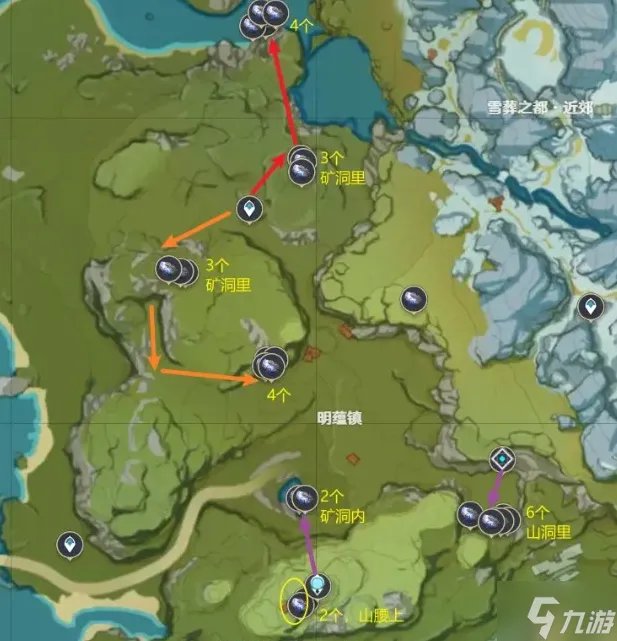 原神夜泊石在哪里采集 夜泊石采集地点与路线推荐