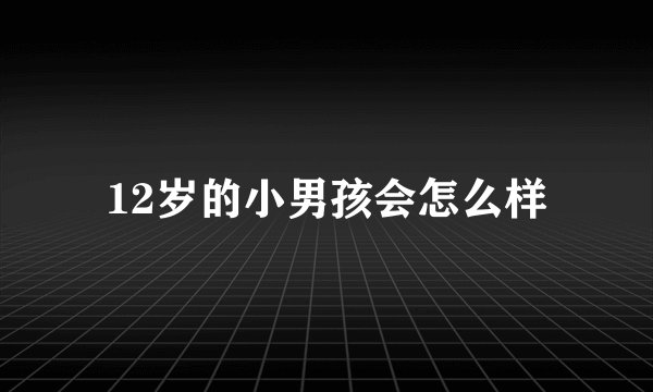 12岁的小男孩会怎么样