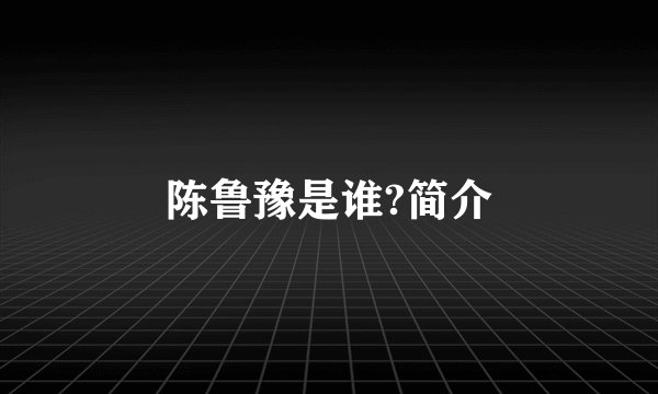 陈鲁豫是谁?简介