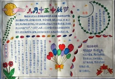 中秋节手抄报简单又好画字又少