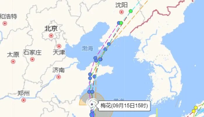 台风梅花登陆:狂风大作暴雨横飞 今夜可能三登山东半岛