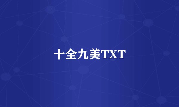 十全九美TXT