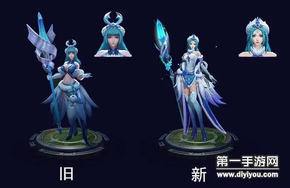 王者荣耀新版王昭君降临 新老王昭君原画图片对比