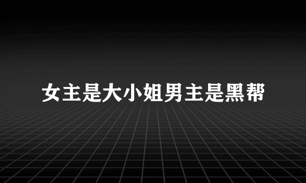 女主是大小姐男主是黑帮