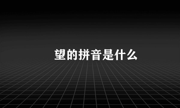瞭望的拼音是什么